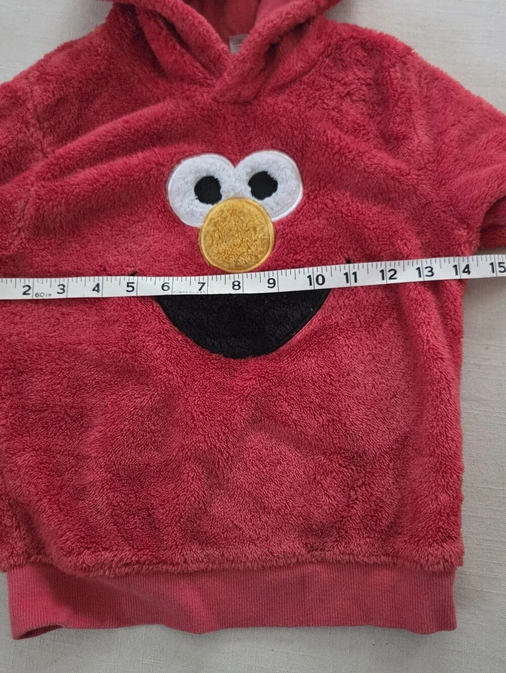 H&m Sesame Street Elmo Plush Hoodie Sweater Red 4t 5t